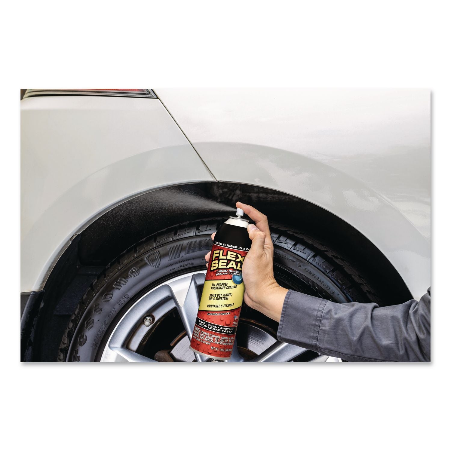 Flex Seal Liquid Rubber Sealant Coating Aerosol, 14 Oz Aerosol Can, Dries Terra Cotta, 6/Carton