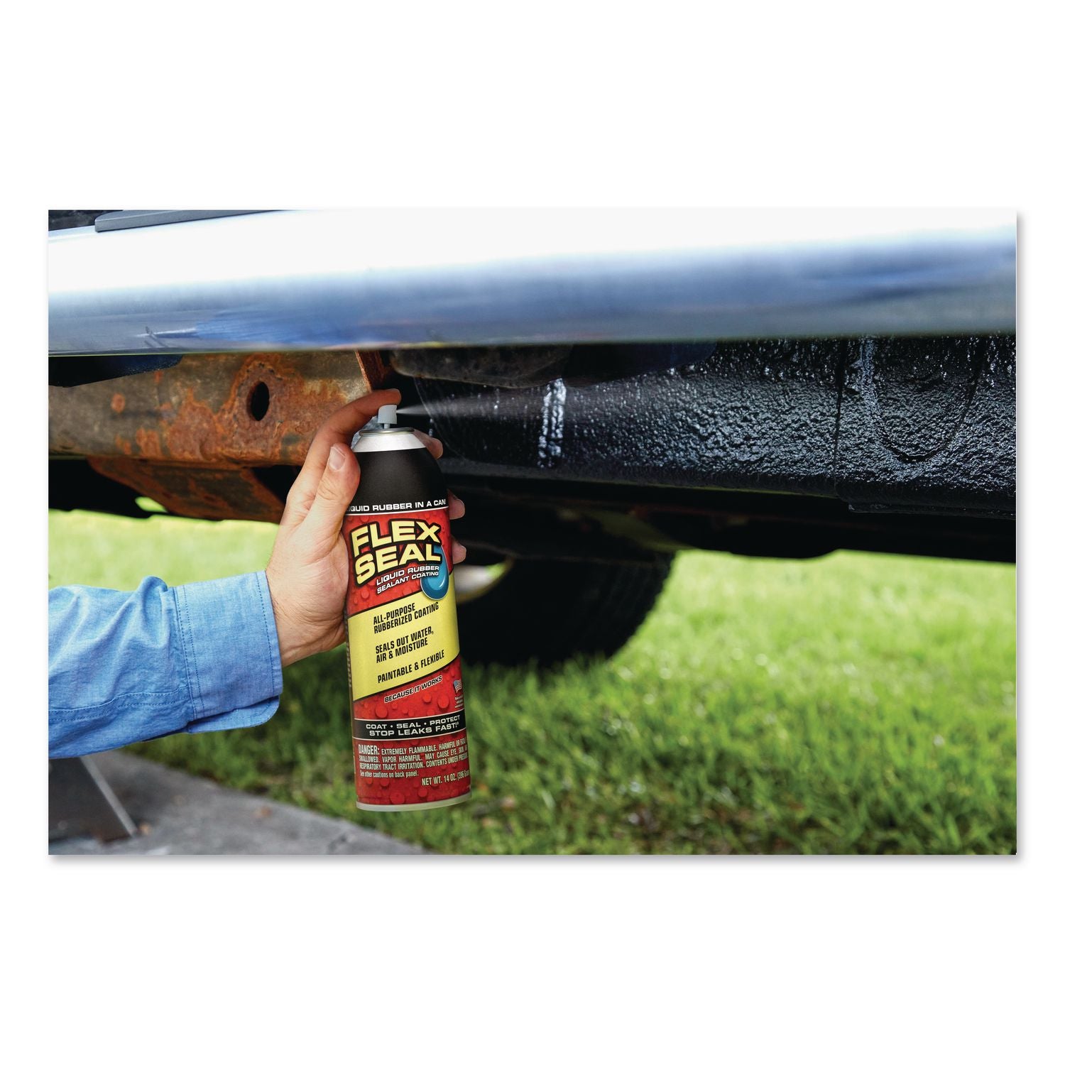 Flex Seal Liquid Rubber Sealant Coating Aerosol, 14 Oz Aerosol Can, Dries Terra Cotta, 6/Carton