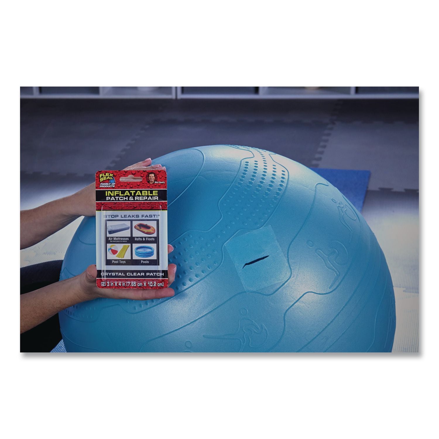 Flex Seal Inflatable Patch And Repair, 6" X 4" X 2.5", Clear, 8/Carton
