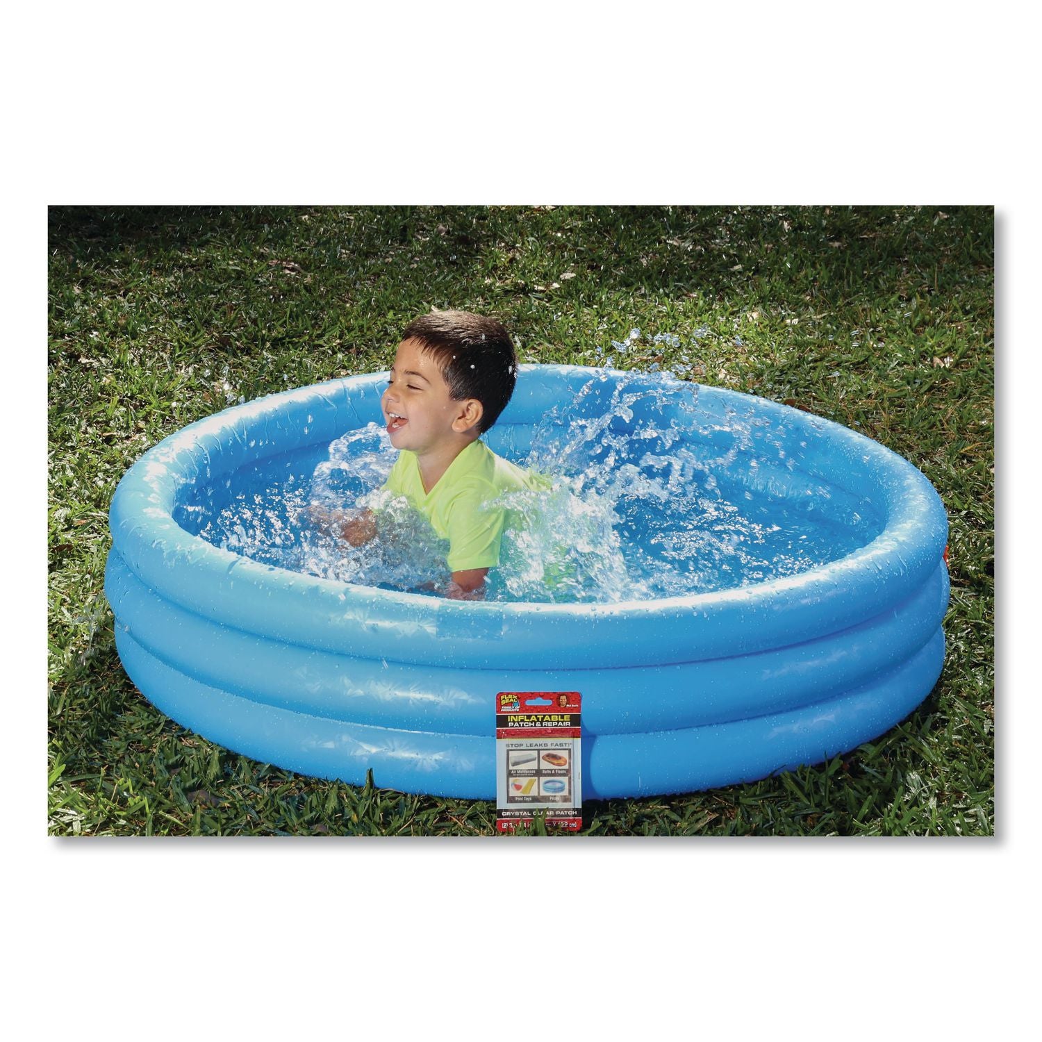 Flex Seal Inflatable Patch And Repair, 3" X 4", Clear, 8/Carton