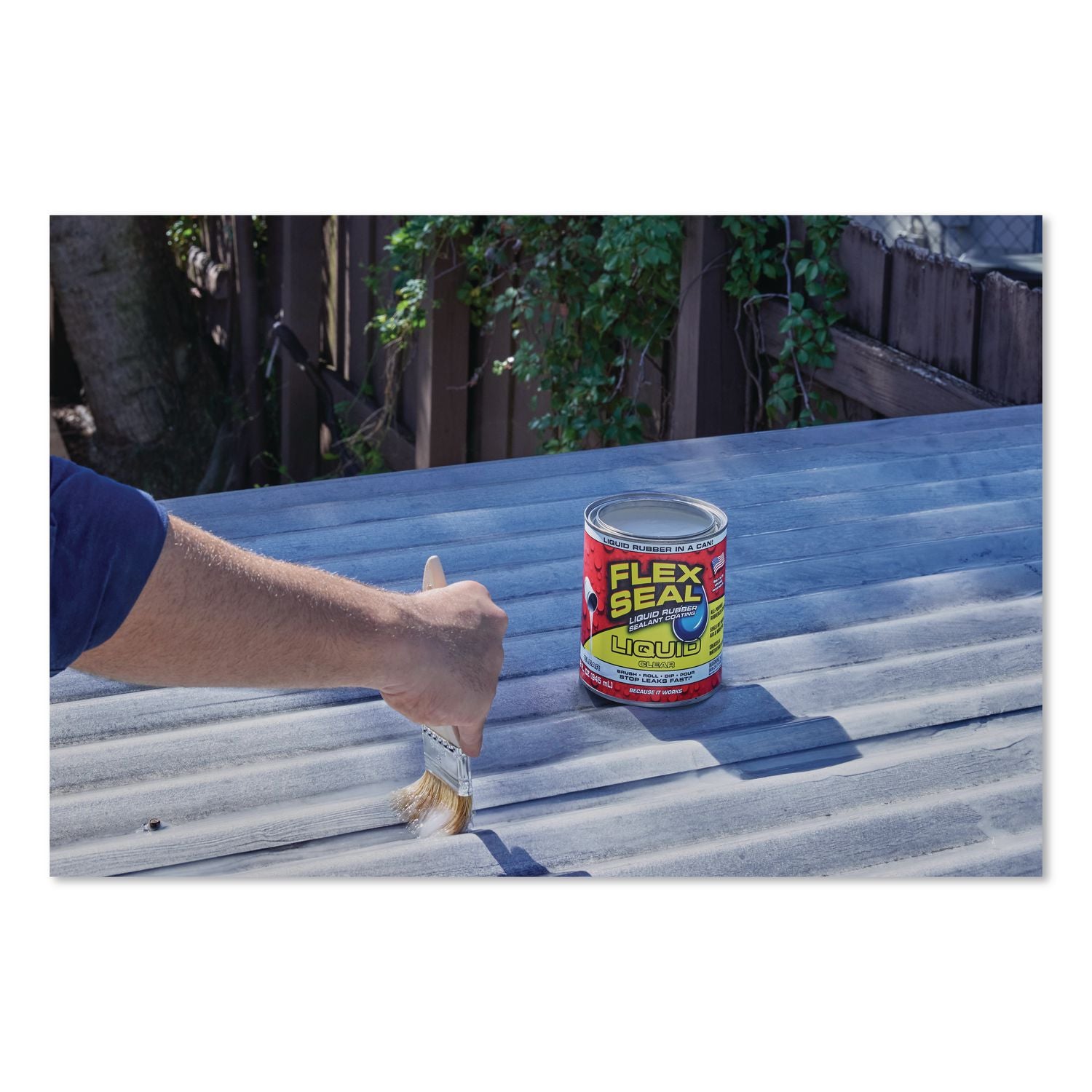 Flex Seal Liquid Rubber Sealant Coating Liquid, 32 Oz Can, Dries Clear, 6/Carton