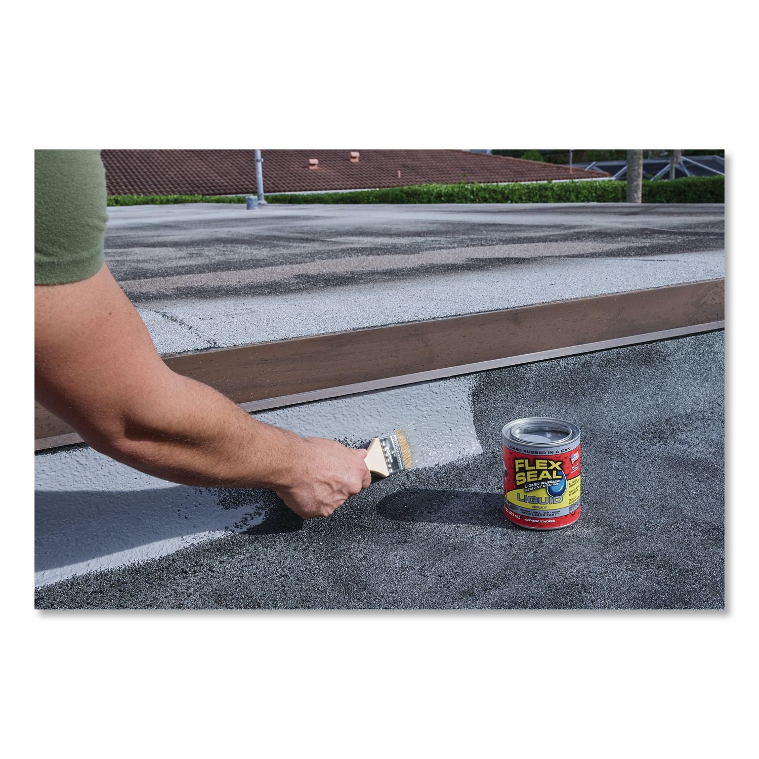 Flex Seal Liquid Rubber Sealant Coating Liquid, 16 Oz Can, Dries Gray, 6/Carton