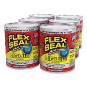 Flex Seal Liquid Rubber Sealant Coating Liquid, 16 Oz Can, Dries Clear, 6/Carton