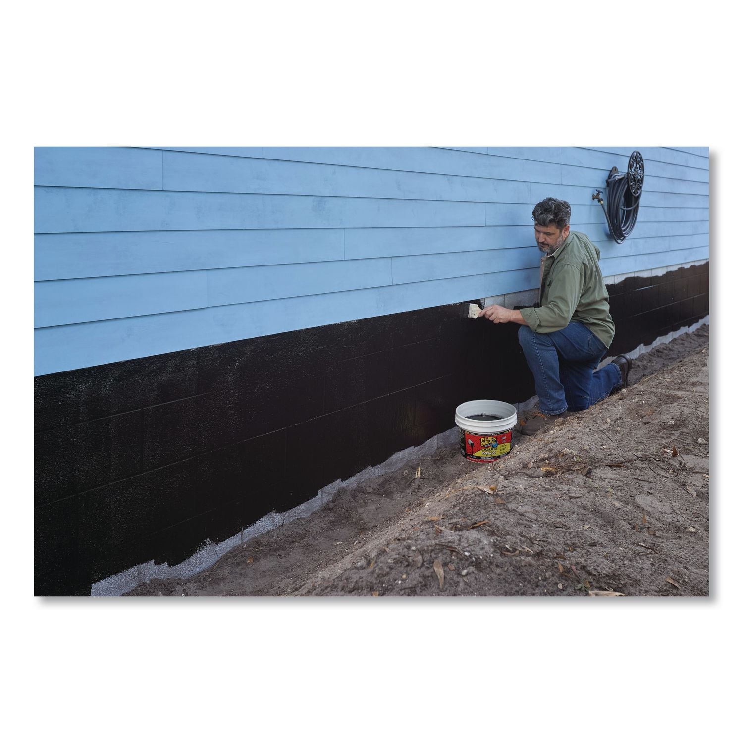 Flex Seal Liquid Rubber Sealant Coating Liquid Max, 2.5 Gal Bucket, Dries Black