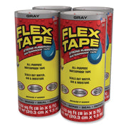 Flex Tape Strong Rubberized Waterproof Tape, 4" Core, 39 Mil Thick, 8" X 5 Ft, Gray, 4/Carton