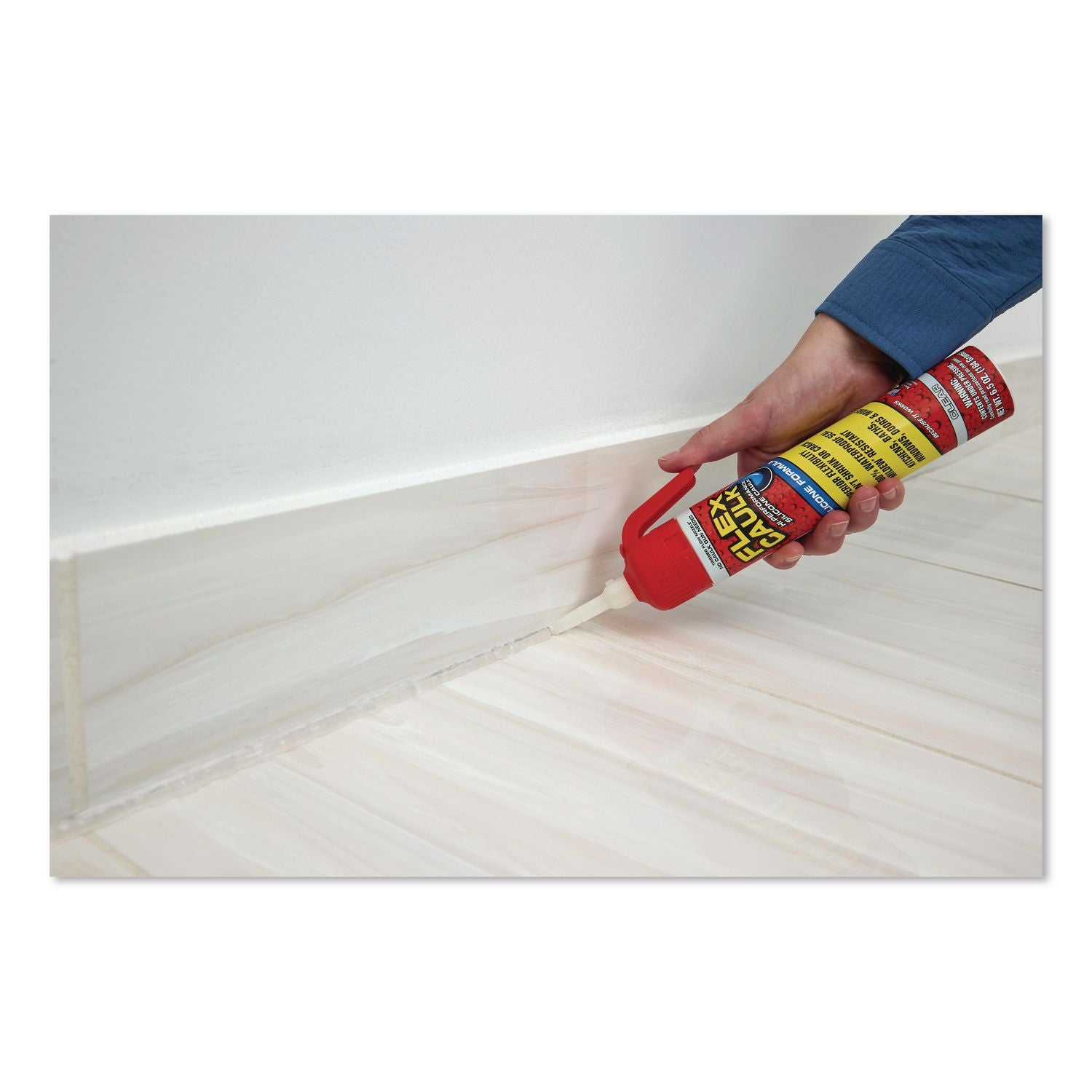 Flex Caulk Hi-Performance Silicone Caulk, 6.5 Oz Aerosol Can, Dries Clear, 4/Carton