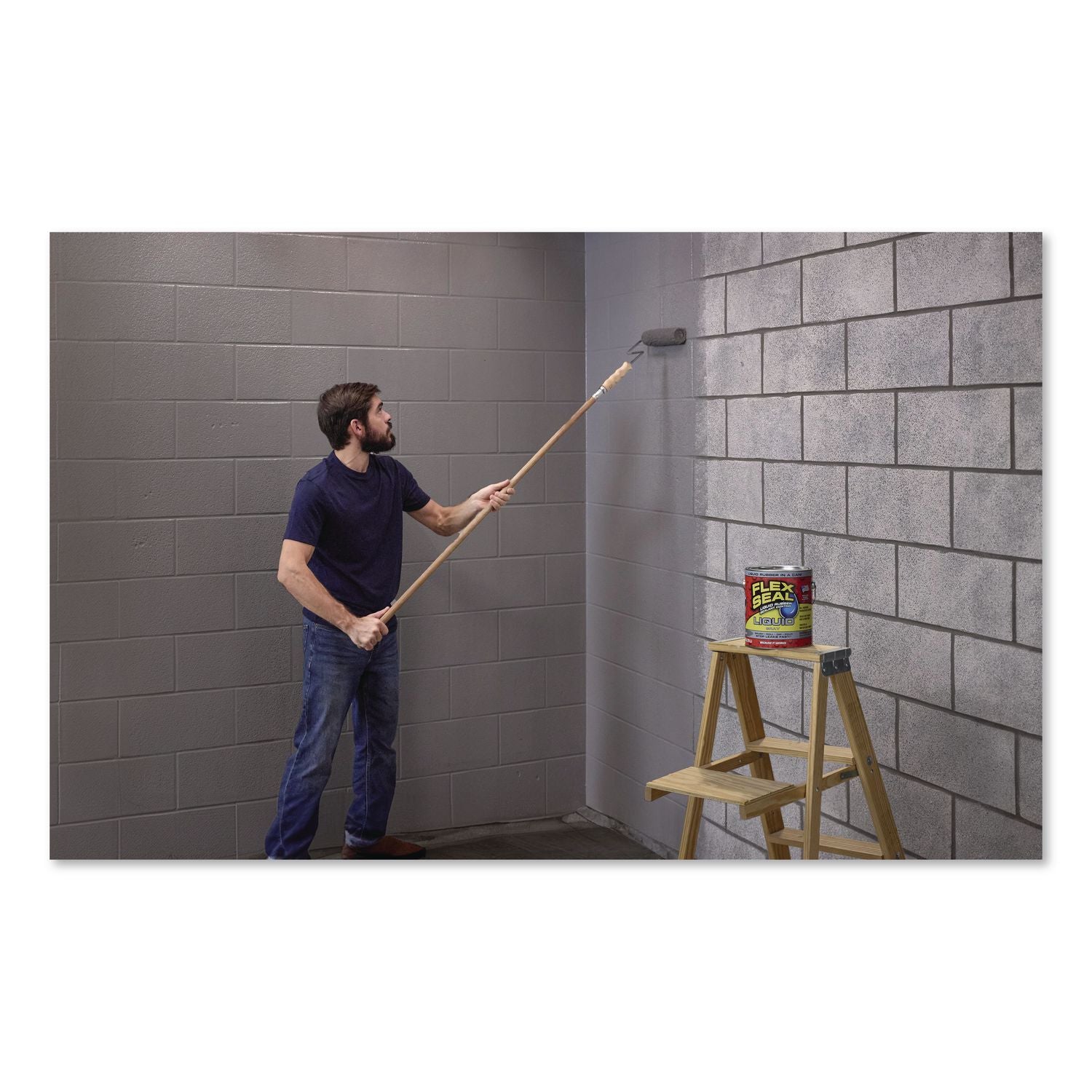 Flex Seal Liquid Rubber Sealant Coating Liquid, 1 Gal Can, Dries Gray, 2/Carton