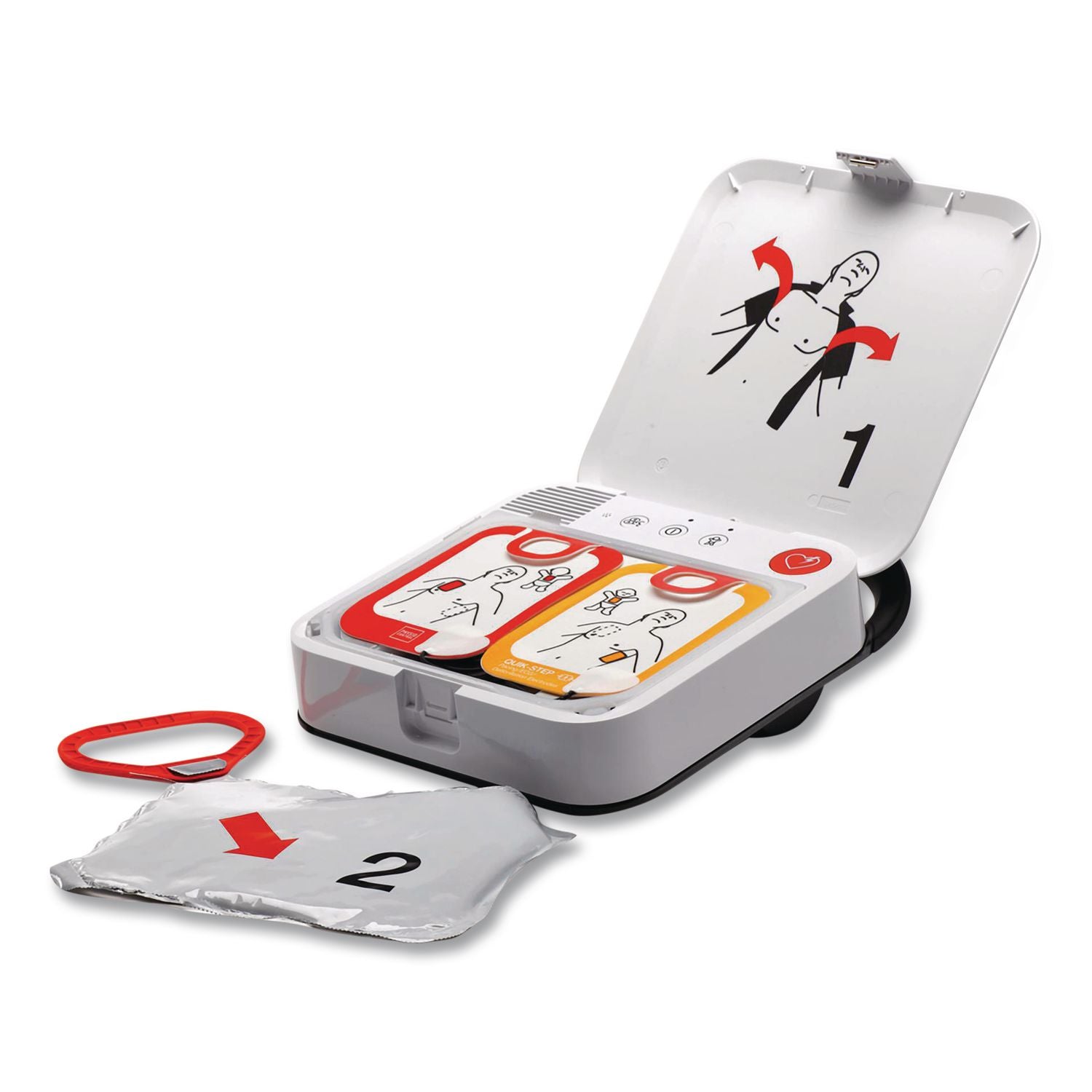 LIFEPAK CR2 Semi-Automatic, Cellular, English, Handle, Standard Cabinet