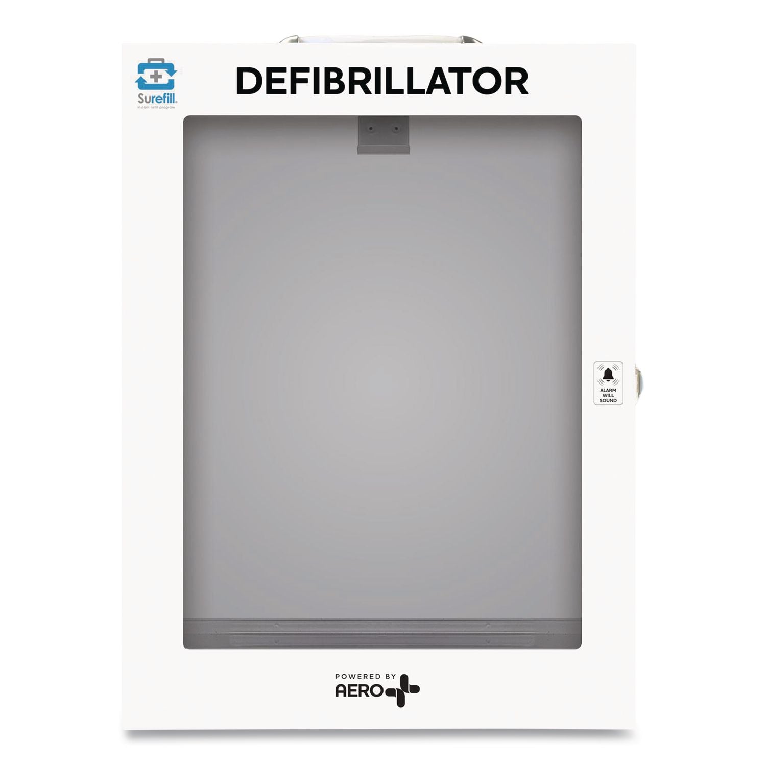 LIFEPAK CR2 Fully-Automatic, Cellular, English/Spanish, Handle, Alarmed Cabinet