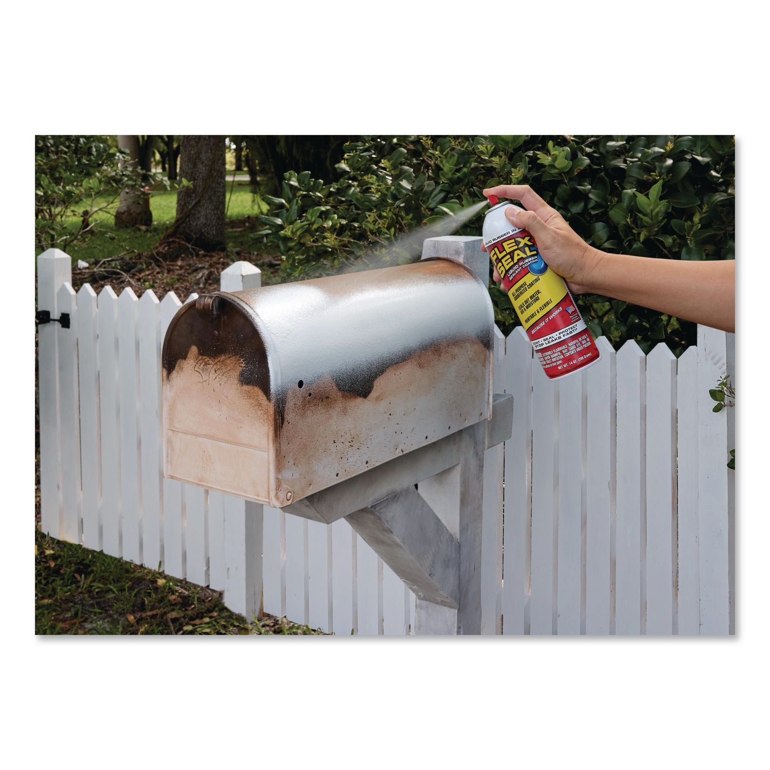 Flex Seal Liquid Rubber Sealant Coating Aerosol, 14 Oz Aerosol Can, Dries White, 6/Carton