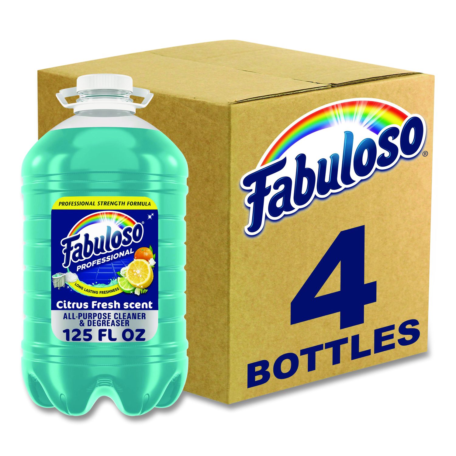 All-Purpose Cleaner, Citrus Fresh Scent, 125 Oz Bottle, 4/Carton