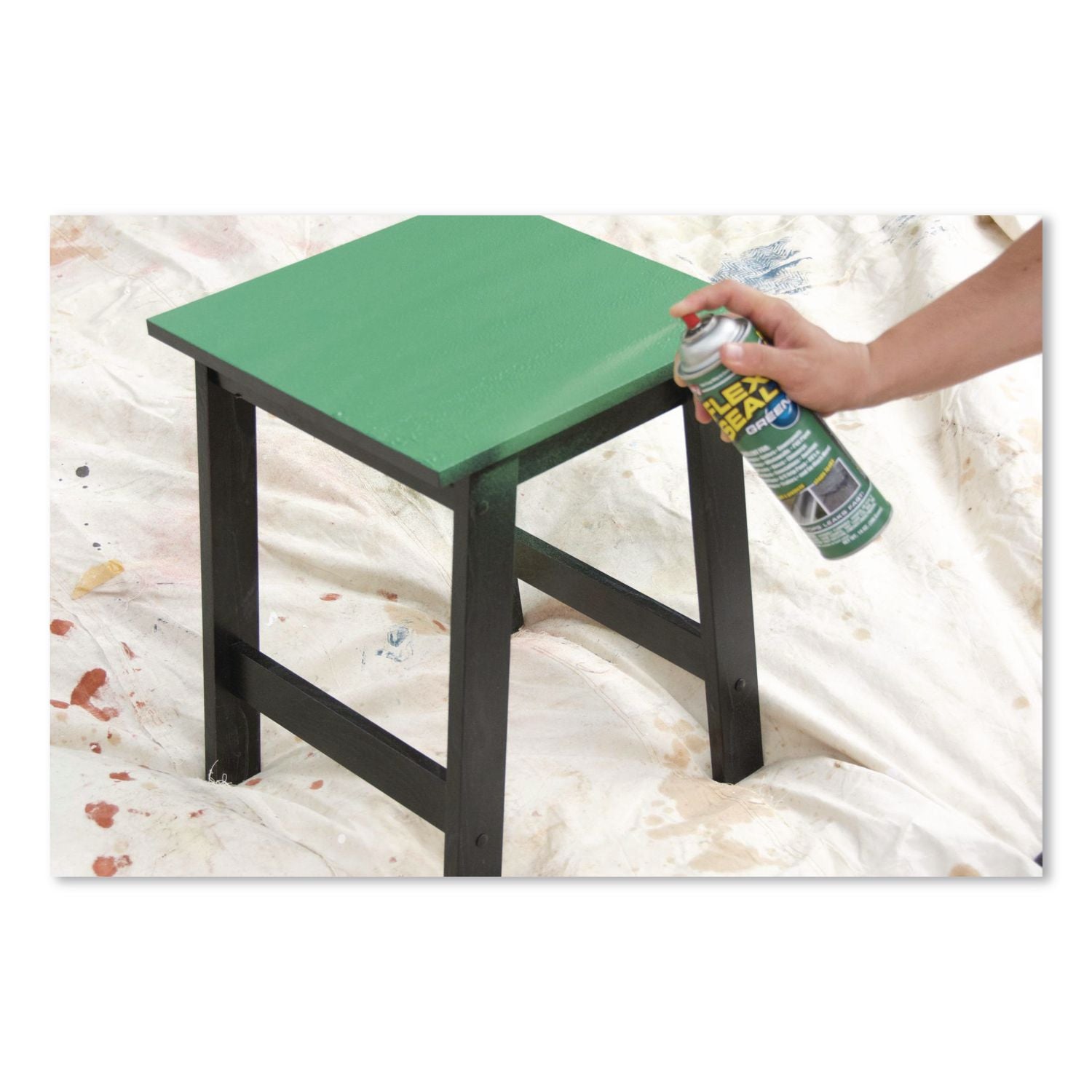 Flex Seal Liquid Rubber Sealant Coating Aerosol, 14 Oz Aerosol Can, Dries Green, 6/Carton