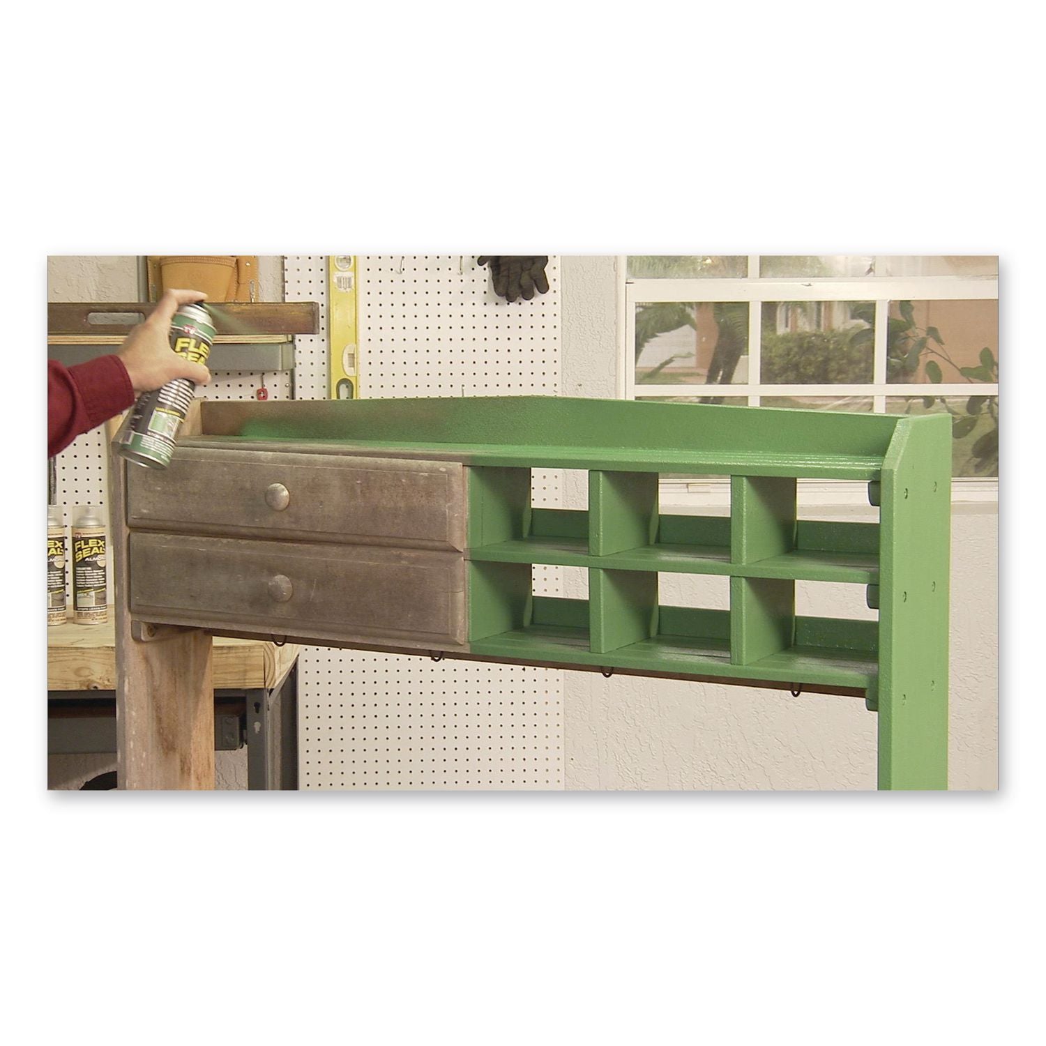 Flex Seal Liquid Rubber Sealant Coating Aerosol, 14 Oz Aerosol Can, Dries Green, 6/Carton