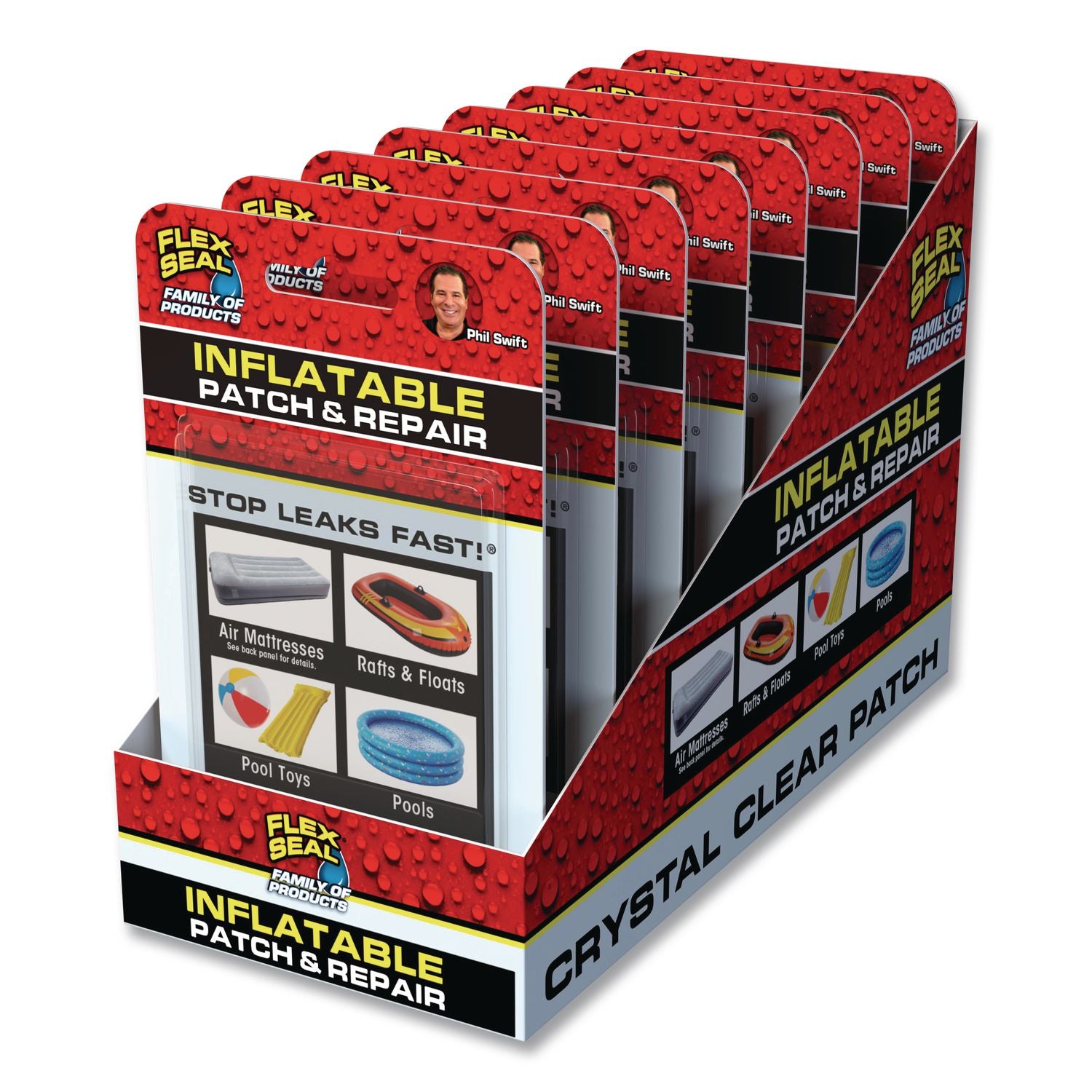 Flex Seal Inflatable Patch And Repair, 6" X 4" X 2.5", Clear, 8/Carton