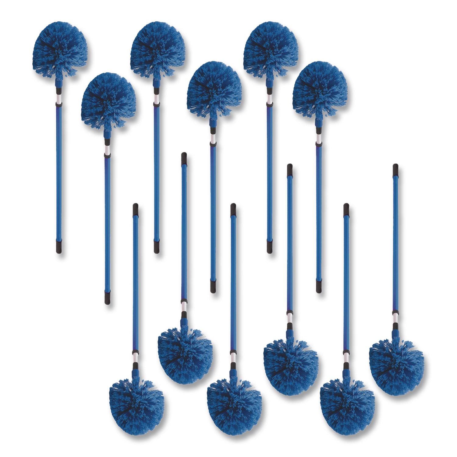 Metal Telescopic Handle, 1" X 34", Blue, 12/Carton