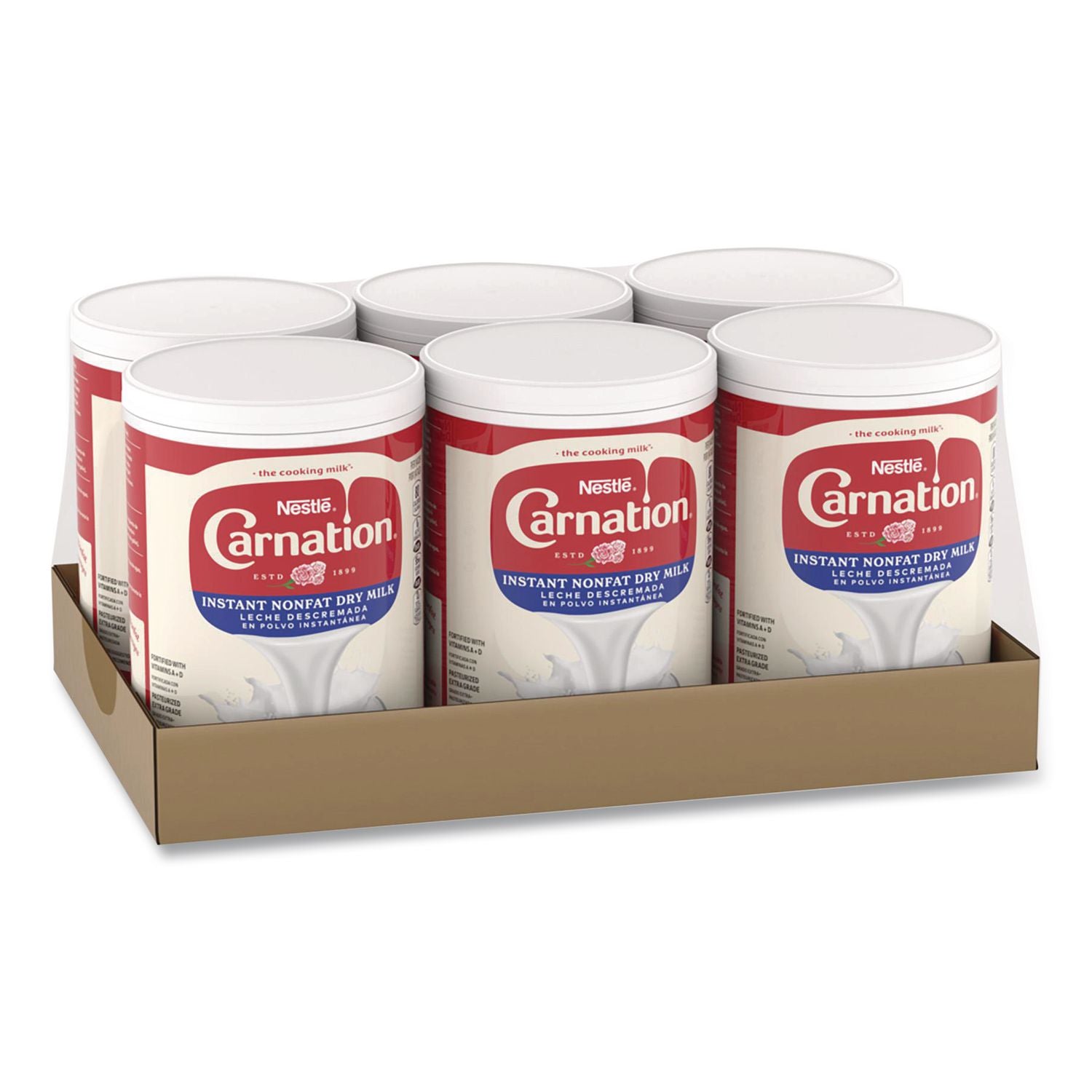 Instant Nonfat Dry Milk, Unsweetened, 8.5 Lb Canister, 6/Carton