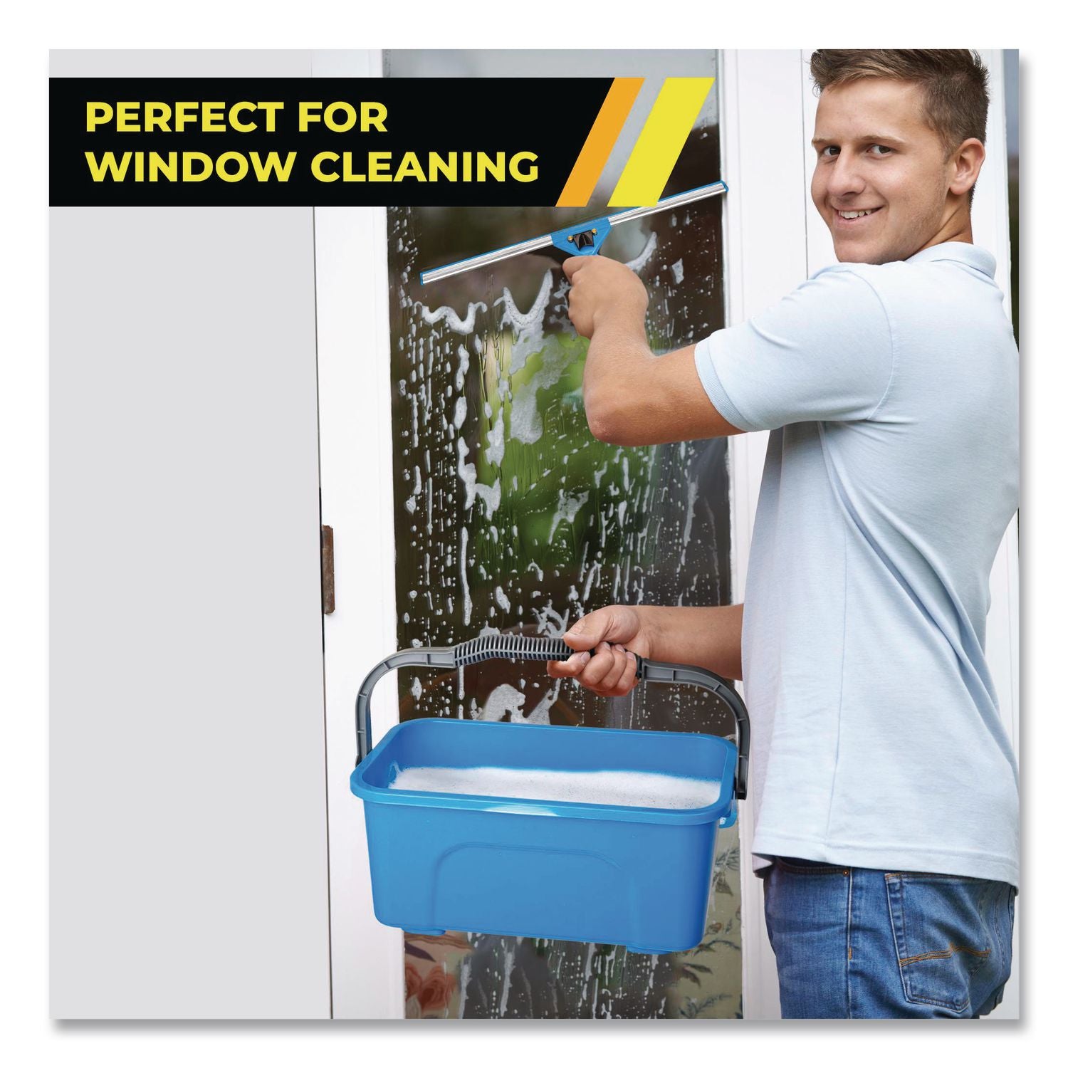 Window And General Cleaning Bucket, 3 Gal, Blue