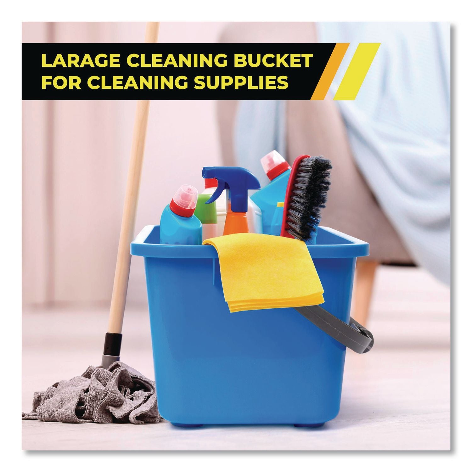 Window And General Cleaning Bucket, 3 Gal, Blue, 2/Carton