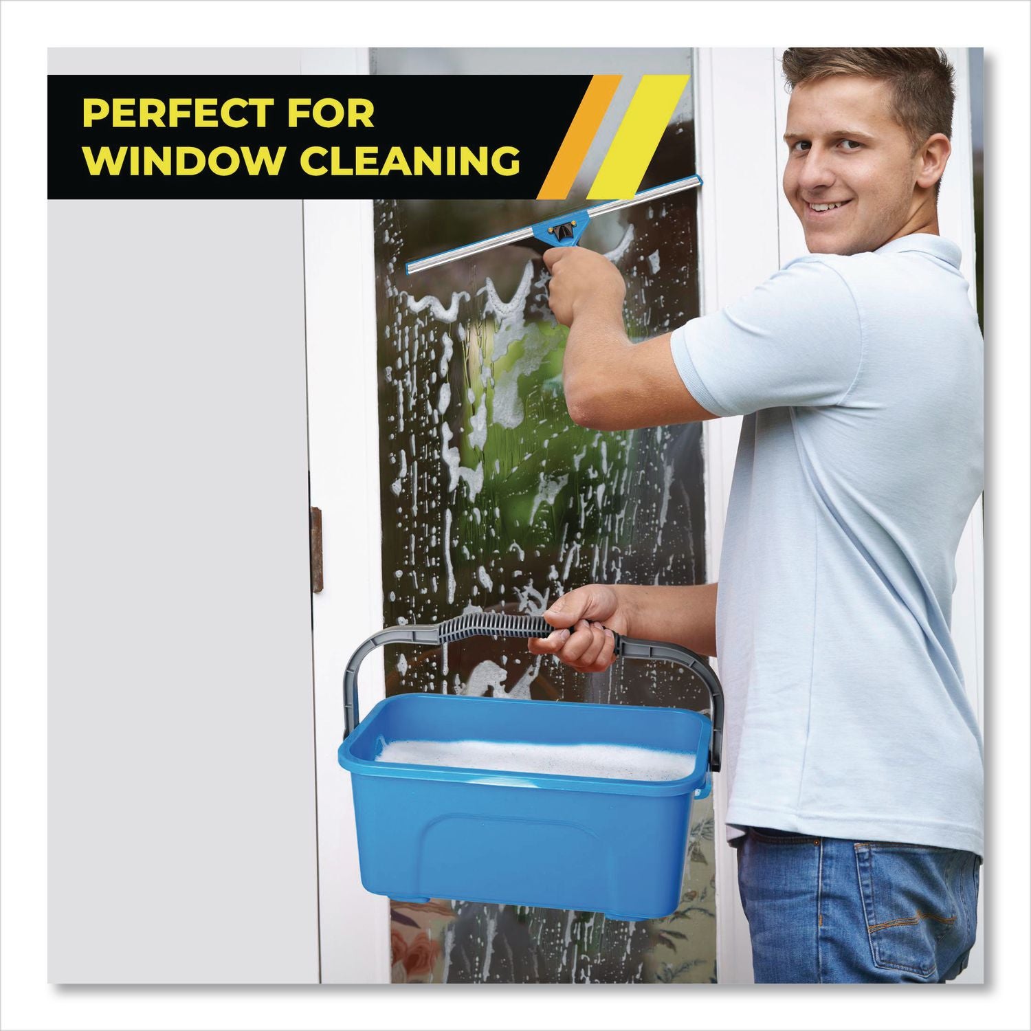 Window And General Cleaning Bucket, 3 Gal, Blue, 12/Carton