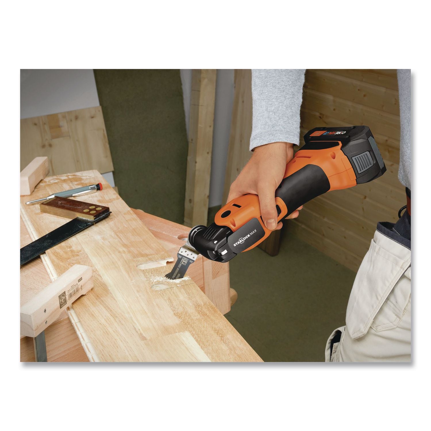 MULTIMASTER AMM 700 Max AS Cordless Oscillating Multi-Tool (Tool Only), Variable Speed With Saw Blade