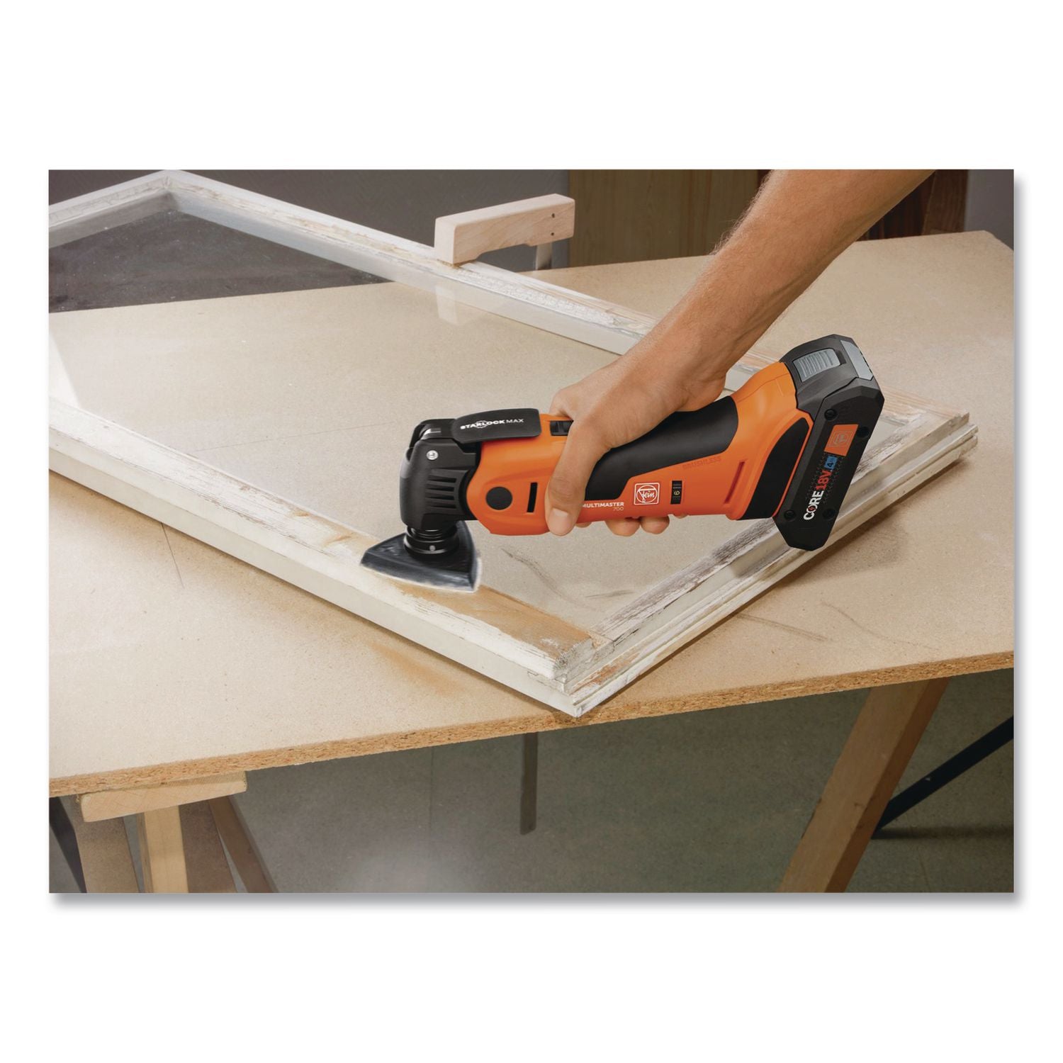 MULTIMASTER AMM 700 Max AS Cordless Oscillating Multi-Tool (Tool Only), Variable Speed With Saw Blade