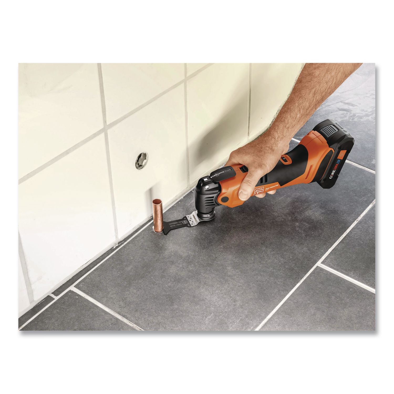 MULTIMASTER AMM 500 AS 2 Ah Cordless Oscillating Multi-Tool Kit, Variable Speed, With 12 Pieces