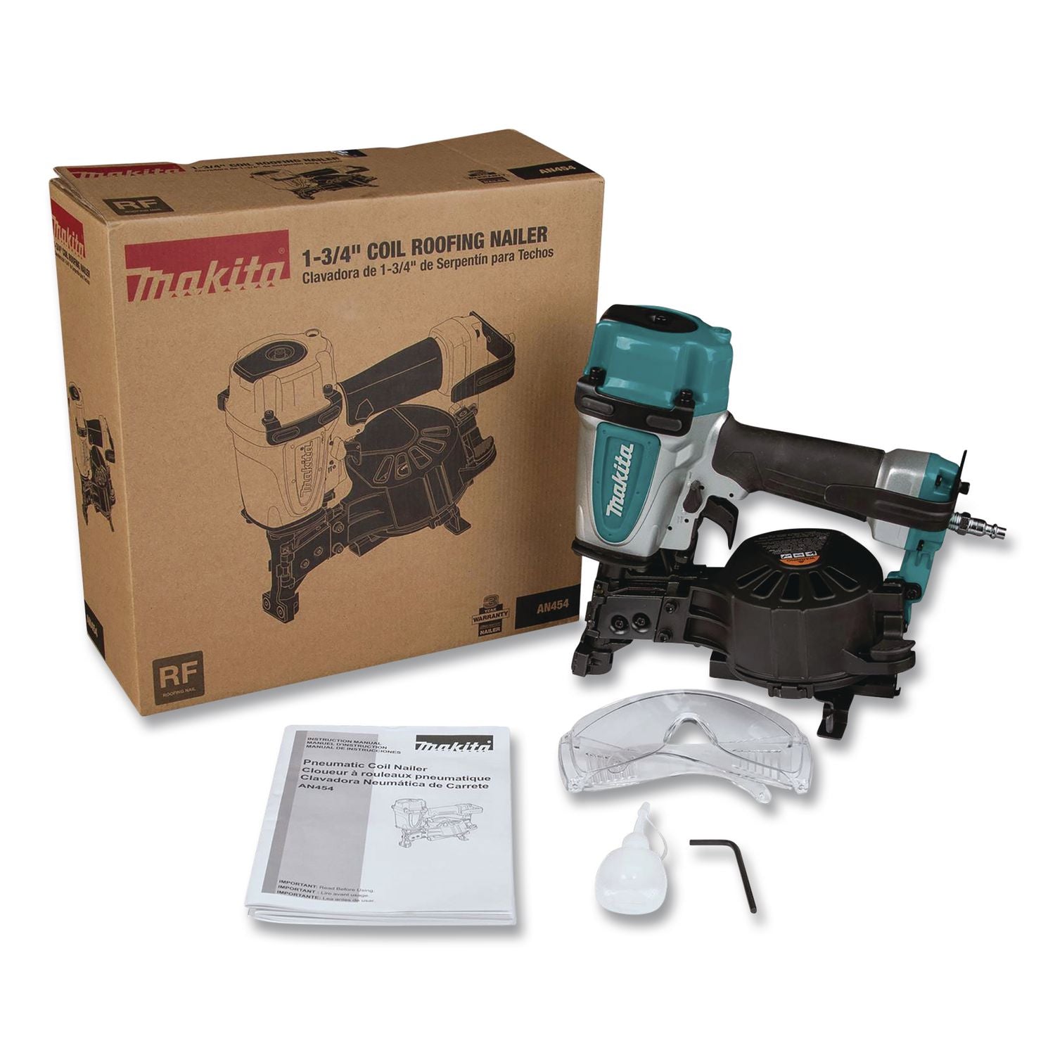 1 3/4" Roofing Nailer (Reconditioned), 3/4" To 1 3/4" Nails, Teal/Black/Gray