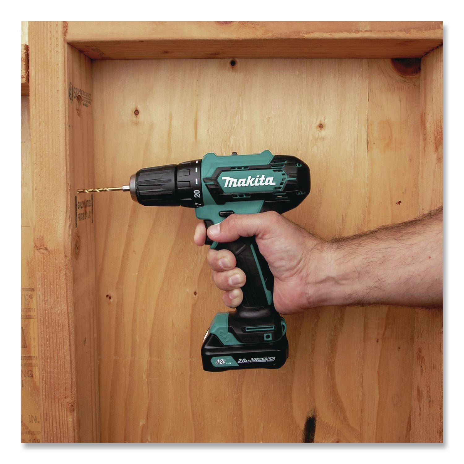 FD09R1 12V MAX CXT Lithium-Ion 3/8" Cordless Drill Driver Kit With Two Batteries (2 Ah), (Reconditioned)