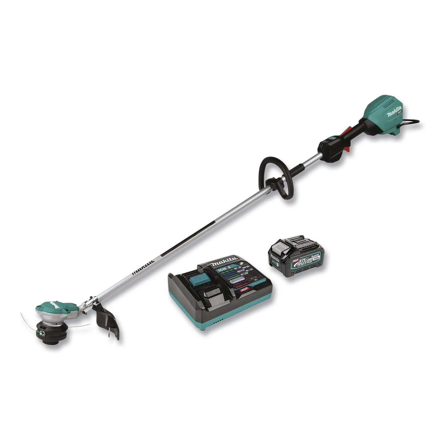 40V Max XGT Lithium-Ion Brushless 15" Cordless String Trimmer Kit, (Reconditioned), 68.25" Length, Teal/Black/Silver