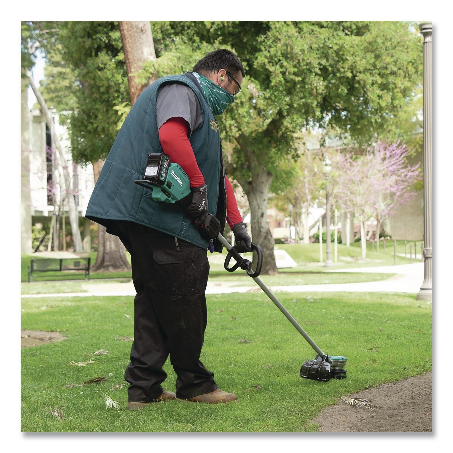 40V Max XGT Lithium-Ion Brushless 15" Cordless String Trimmer Kit, (Reconditioned), 68.25" Length, Teal/Black/Silver
