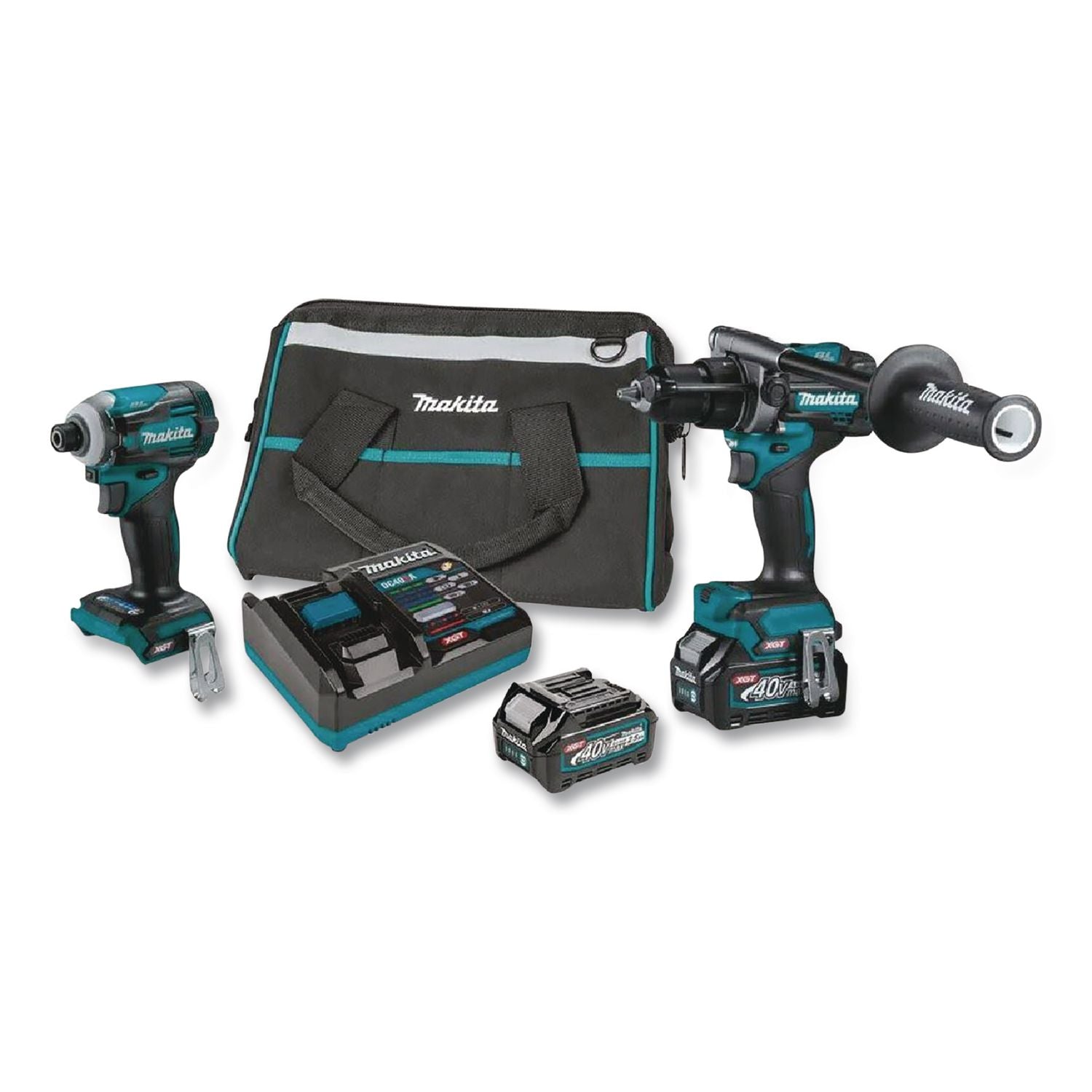 40V MAX XGT Brushless Lithium-Ion 1/2" Cordless Hammer Drill Driver And Four-Speed Impact Driver Combo Kit (Reconditioned)