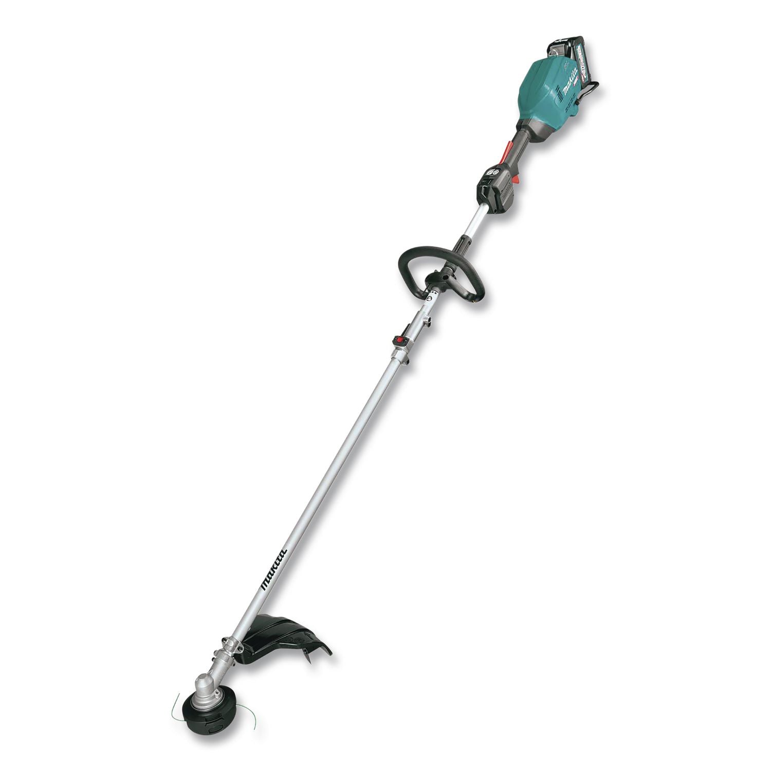 XGT Brushless Lithium-Ion Cordless Couple Shaft Power Head With String Trimmer Attachment Kit, 71.75" Long, Teal/Black/Silver
