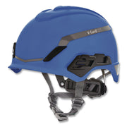 V-Gard H1 Safety Helmet, Brimless, Fas-Trac III Pivot Ratchet Suspension, One Size Fits Most (6.5 To 8), Blue
