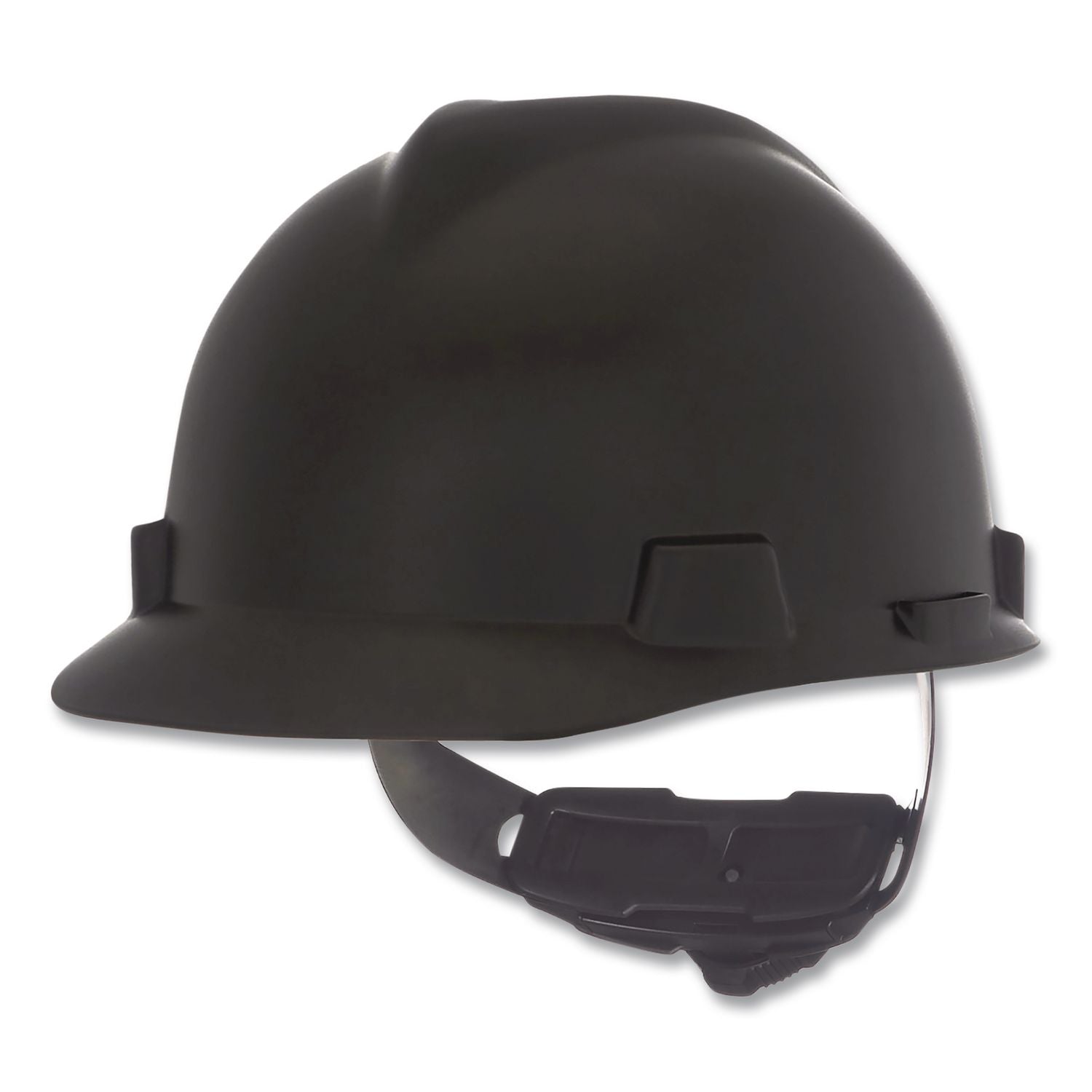 V-Gard Hard Hats, Front Brim, Fas-Trac III Ratchet Suspension, One Size Fits Most (6.5 To 8), Matte Black