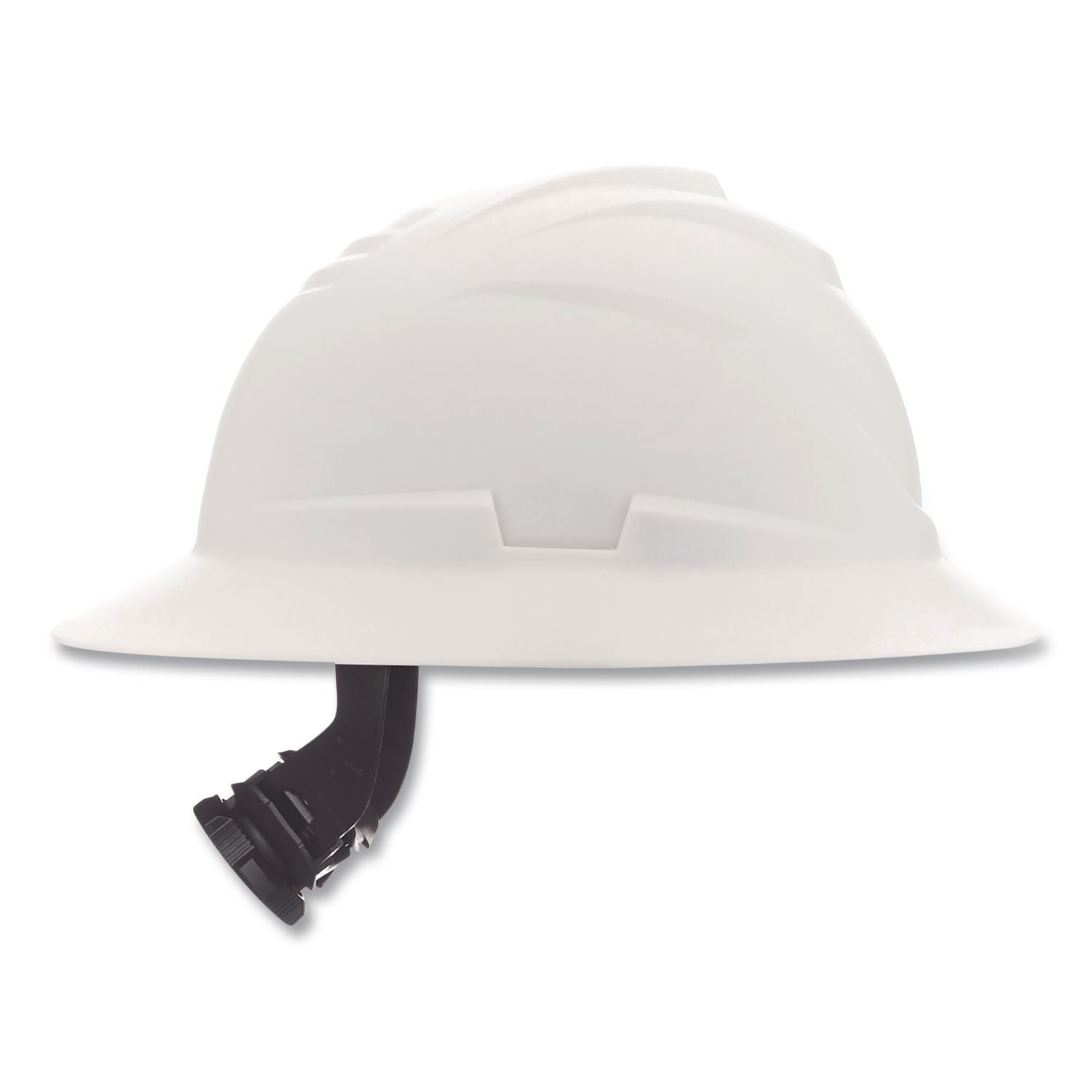 V-Gard Hard Hats, Full Brim, C1 Fas-Trac III Swing Ratchet Suspension, One Size Fits Most (6.5 To 8), White