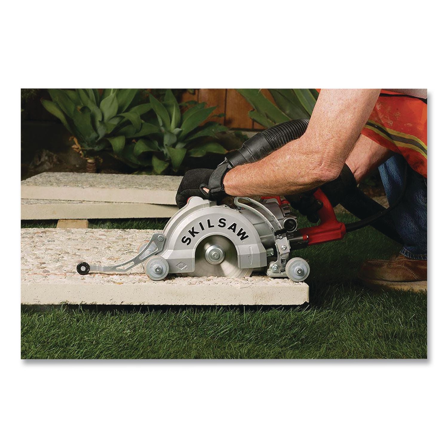 MEDUSAW Worm Drive Concrete Saw, 5, 100 RPM, Bevel Range, 7" Blade