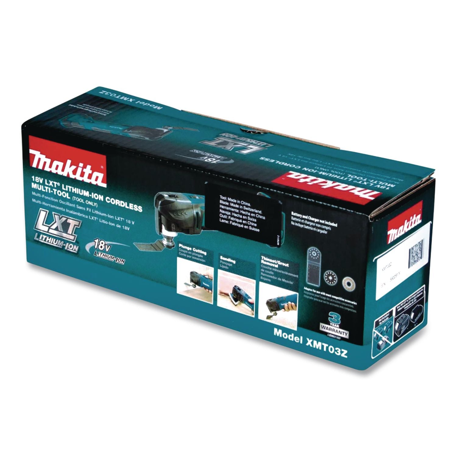 LXT 18V Cordless Lithium-Ion Multi-Tool (Bare Tool), Variable Speed, 6, 000 To 20, 000 OPM, With Plunge Cut Blade, 2 Adapters