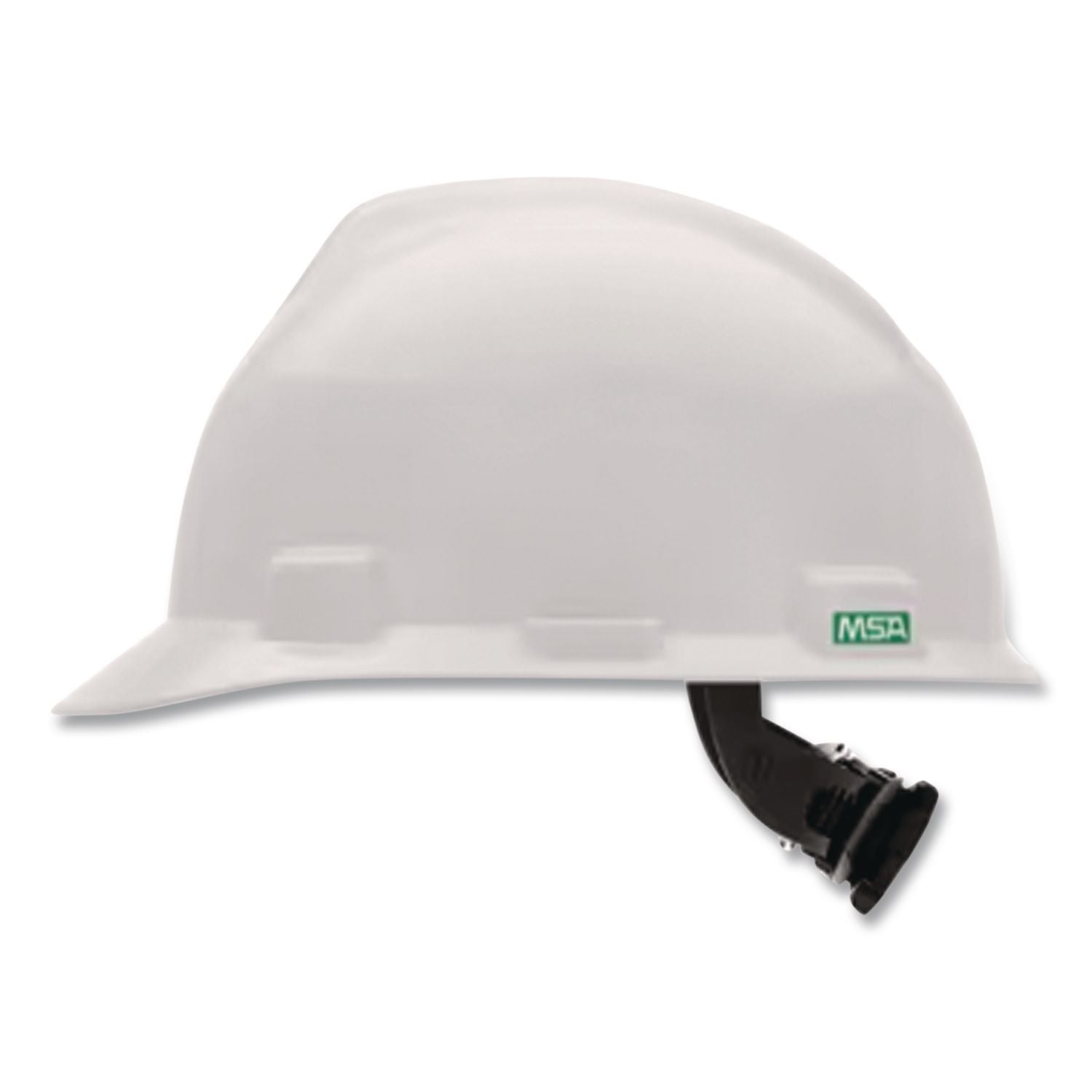 V-Gard Hard Hats, Vented, Front Brim, Fas-Trac III Ratchet Suspension, One Size Fits Most (6.5 To 8), White