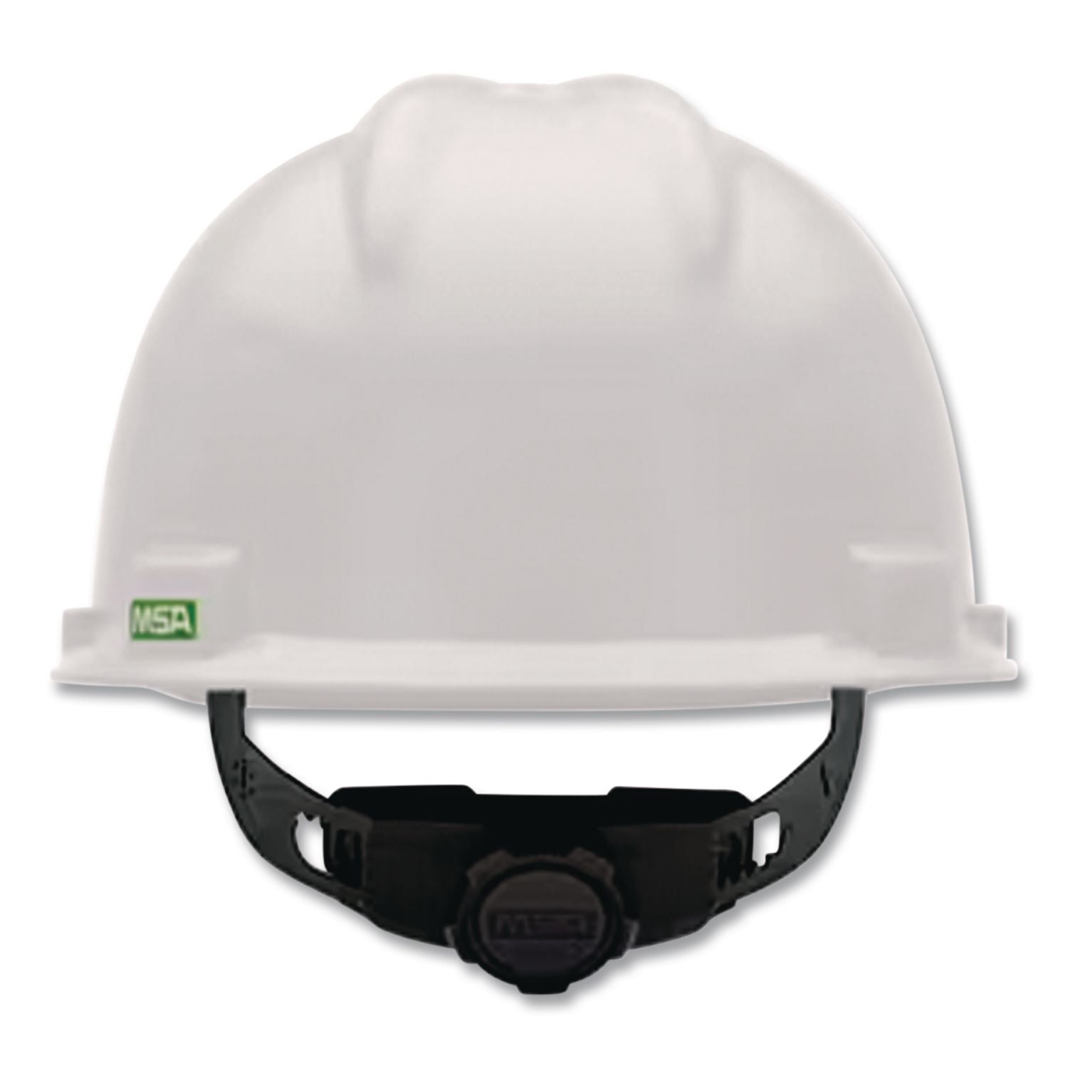 V-Gard Hard Hats, Vented, Front Brim, Fas-Trac III Ratchet Suspension, One Size Fits Most (6.5 To 8), White