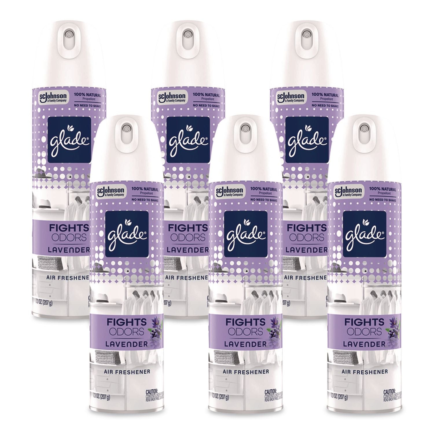 Air Freshener, Lavender, 7.3 Oz Aerosol Spray, 6/Carton