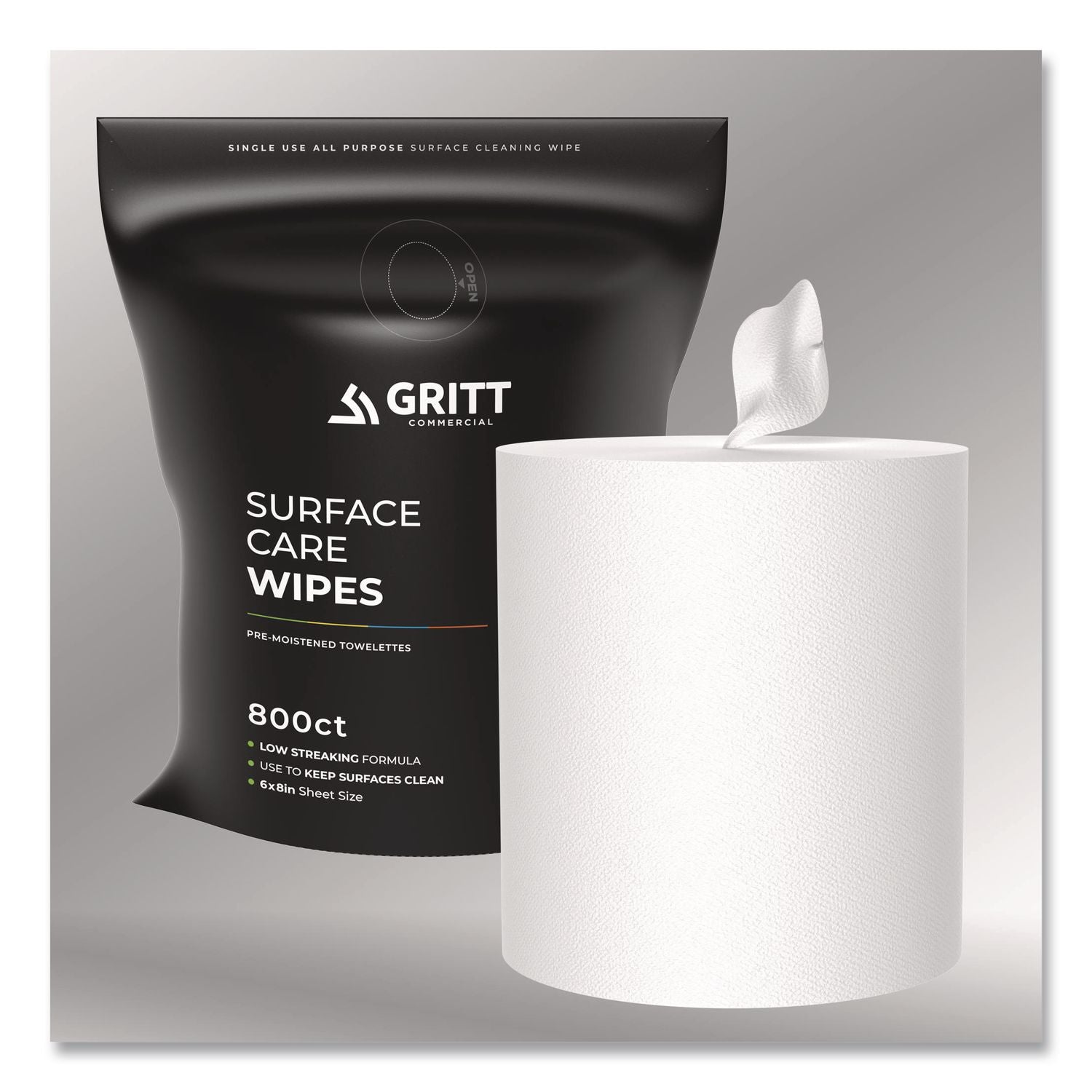 Surface Care Wipes, 1-Ply, 6 X 8, Fresh Scent, White, 800 Wipes