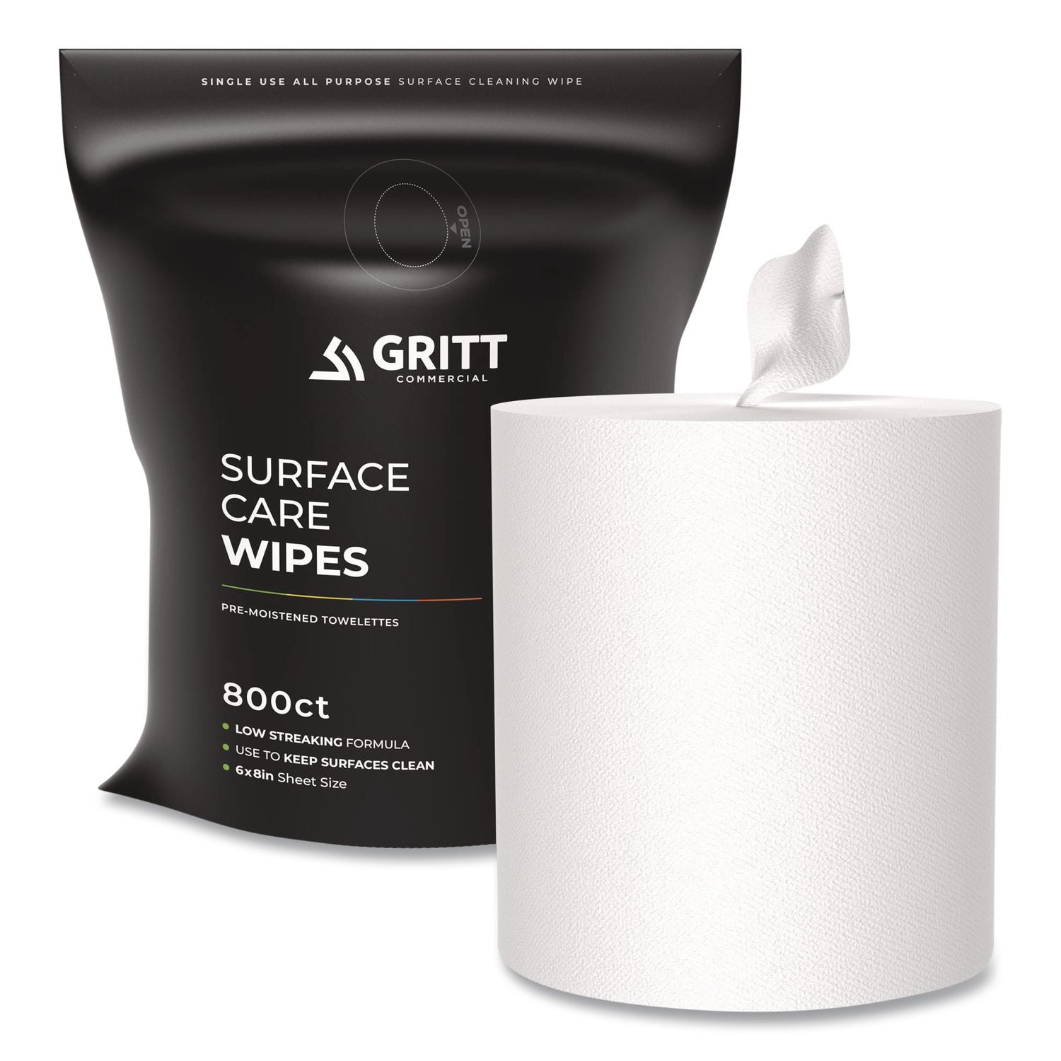 Surface Care Wipes, 1-Ply, 6 X 8, Fresh, White, 800/Pack, 4 Packs/Carton