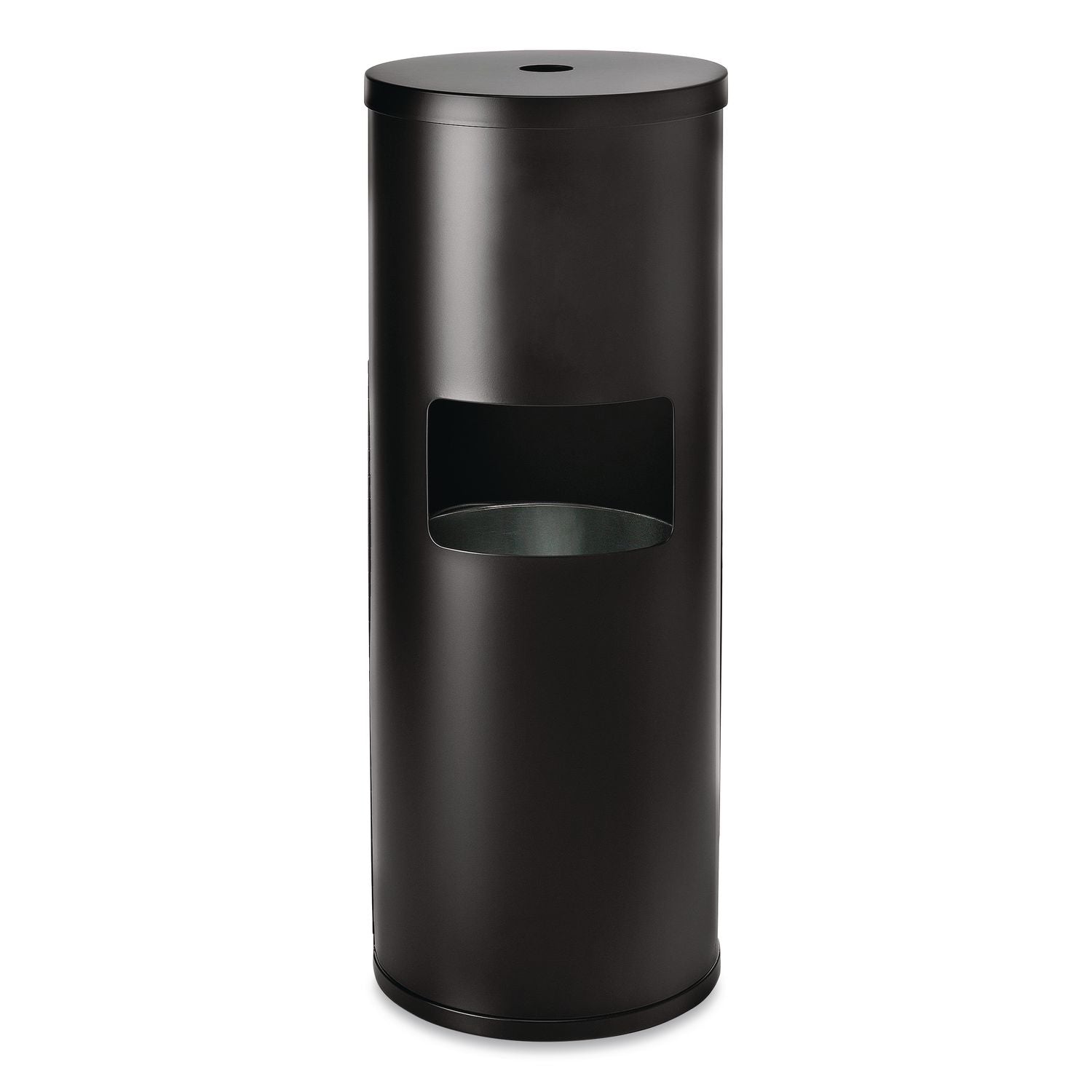 Floor Stand Wet Wipe Dispenser Station With 7 Gallon Built-In Trash Can, 13.1 X 13.1 X 36, Black