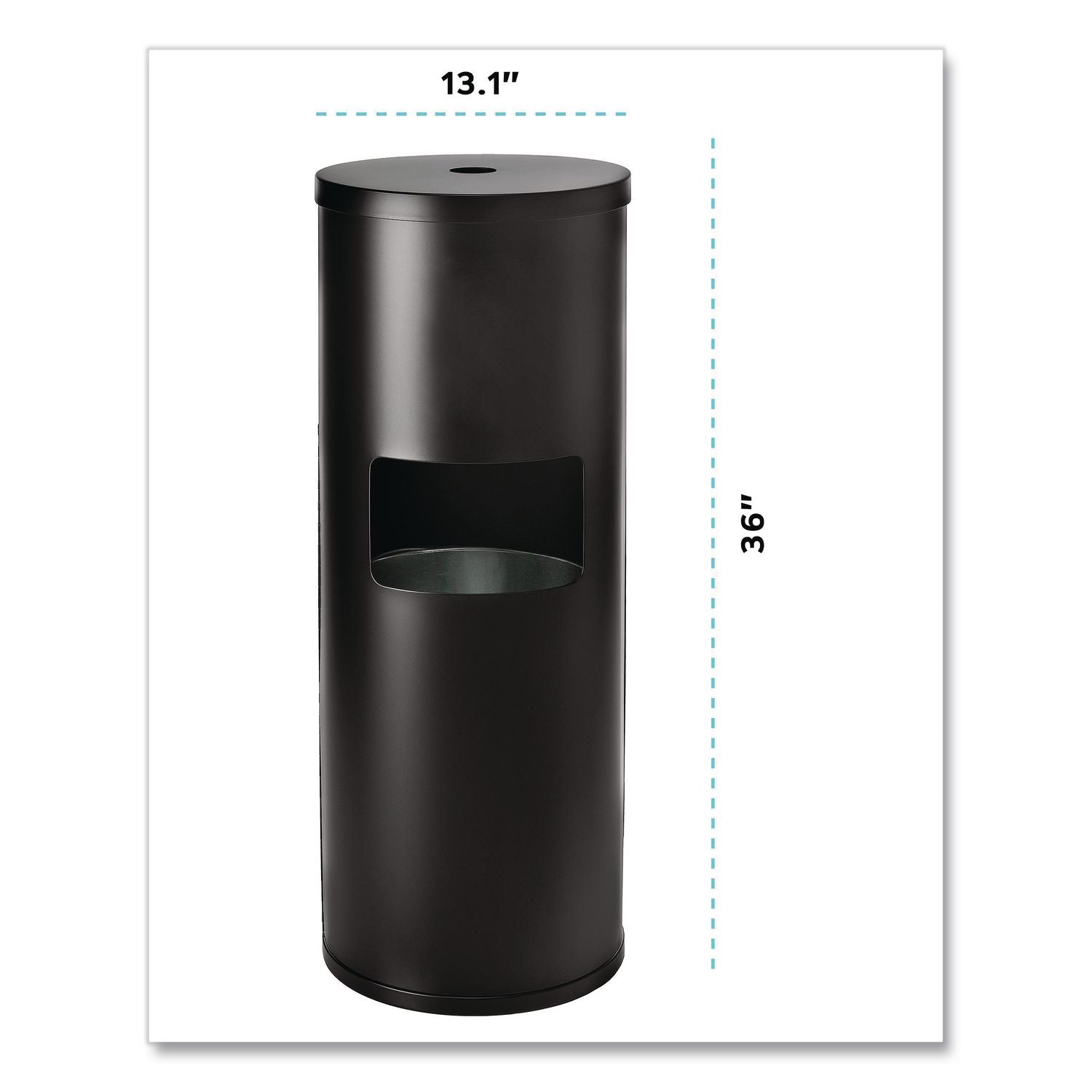 Dispenser And Wipes Starter Kit, 13.1 X 13.1 X 36, Black
