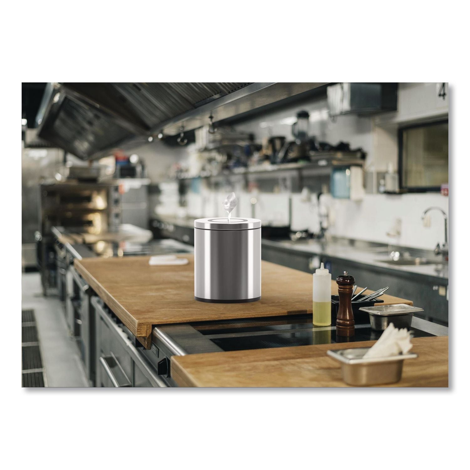 Stainless Steel Tabletop Wipes Dispenser, 10 X 10 X 11.75, Brushed Stainless Steel