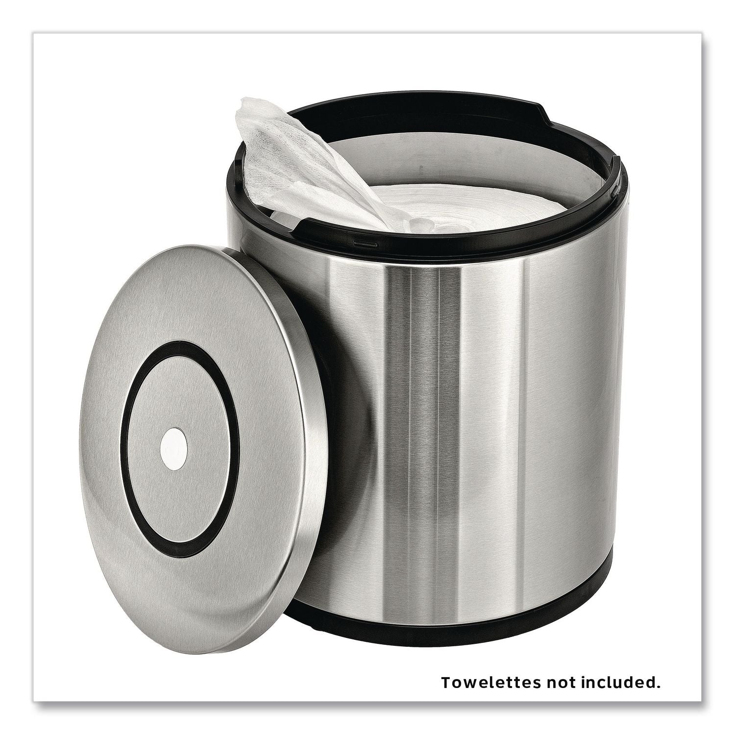 Stainless Steel Tabletop Wipes Dispenser, 10 X 10 X 11.75, Brushed Stainless Steel