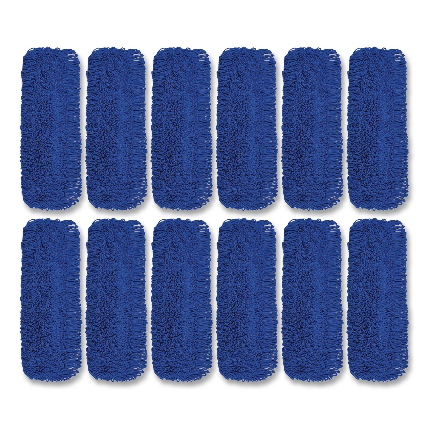 Microfiber Looped Dust Mop Pad Head, 24 X 5, Blue, 12/Carton