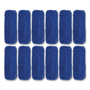 Microfiber Looped Dust Mop Pad Head, 24 X 5, Blue, 12/Carton