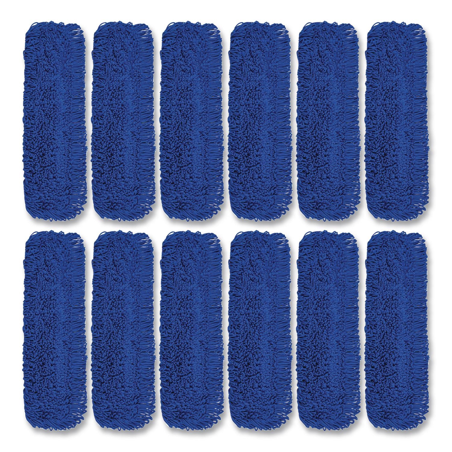 Microfiber Looped Dust Mop Pad Head, 36 X 5, Blue, 12/Carton