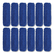 Microfiber Looped Dust Mop Pad Head, 36 X 5, Blue, 12/Carton
